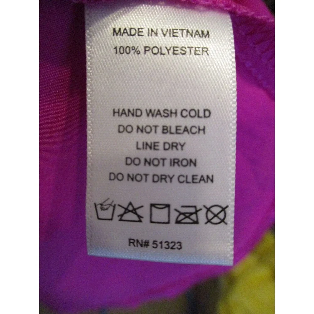 Sam & Jess Womens Sz M Satin Surplice Long Sleeve Puff Shoulder Top Pink Silky - Picture 8 of 9